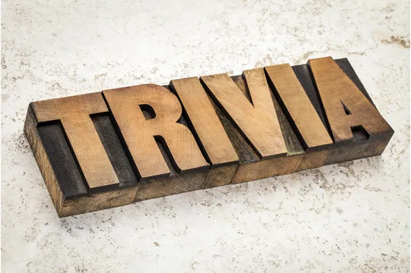 Trivia word in wood type — Stock Photo, Image