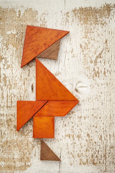 Tangram kövér ember — Stock Fotó