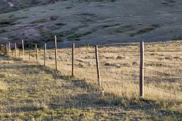 Cattle fence on prairie — Stock Photo, Image