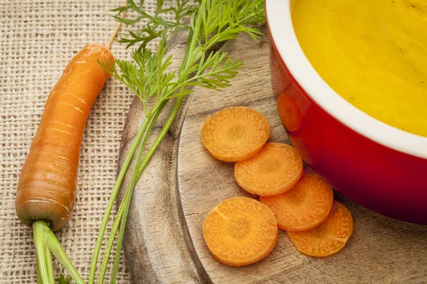 Carrot cream soup — Stock Photo, Image