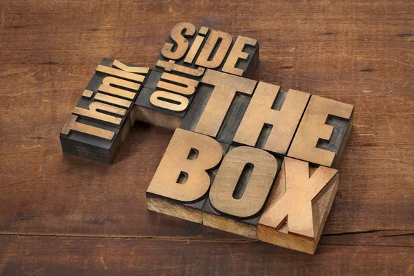 Think outside the box — Stock Photo, Image