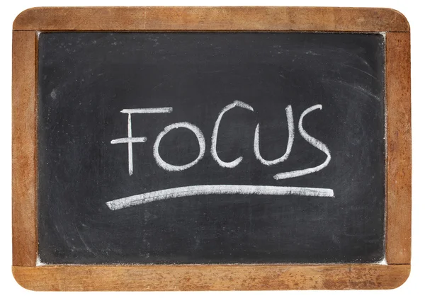Focus word on blackboard — Stock Photo, Image