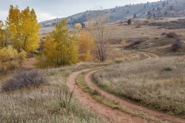 Estrada de terra em Colorado foothills — Fotografia de Stock