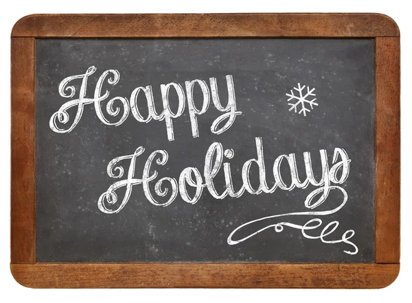 Happy Holidays on blackboard — Stock Photo, Image