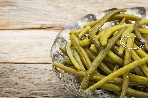 Haricots verts cuits à la vapeur — Photo