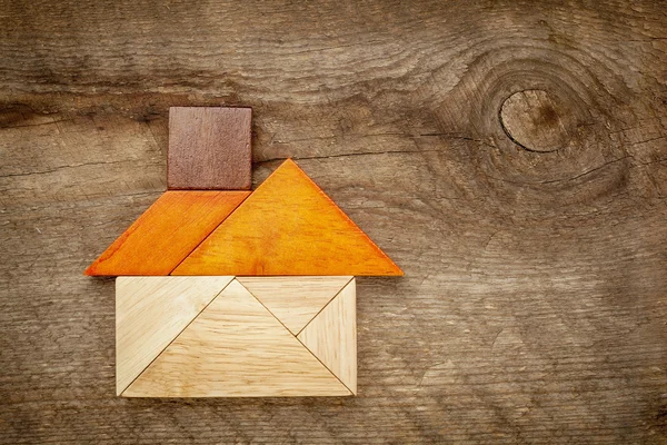 Abstraktní tangram dům — Stock fotografie