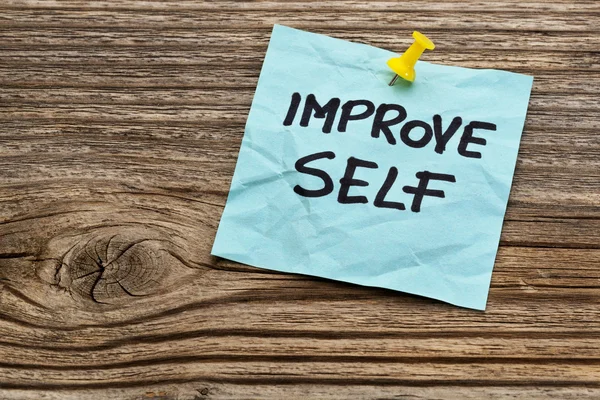 Improve self motivational reminder — Stock Photo, Image