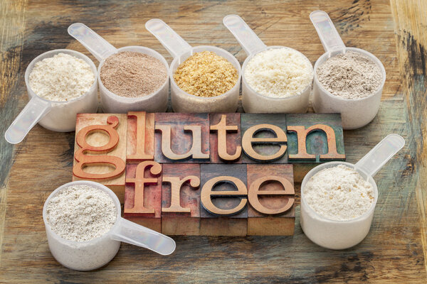 gluten free flours and typography