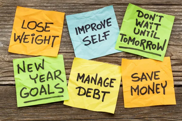 New Year goals or resolutions — Stock Photo, Image