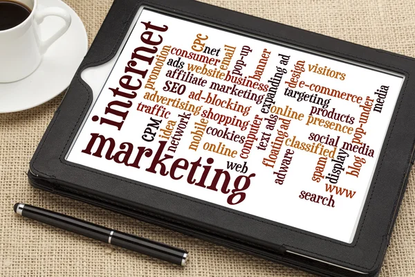 Internet marketing word cloud — Stock Photo, Image