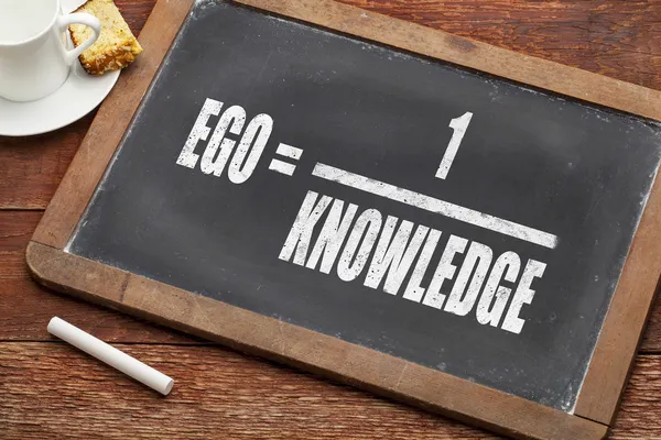 Ego och kunskap koncept — Stockfoto
