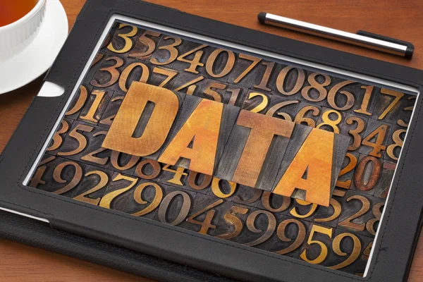 Data word and numbers — Stock Photo, Image