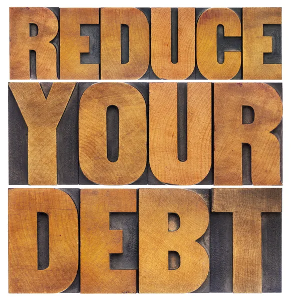 Uw schulden verminderen — Stockfoto