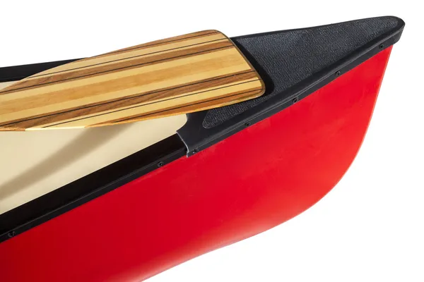 Canoe bow with a paddle — Stock Photo, Image