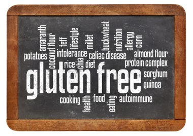 gluten ücretsiz kelime bulutu
