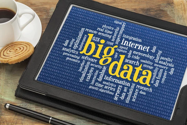 Nube de palabras de big data — Foto de Stock