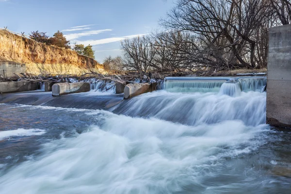 Barragem de desvio de rio no Colorado — Fotografia de Stock