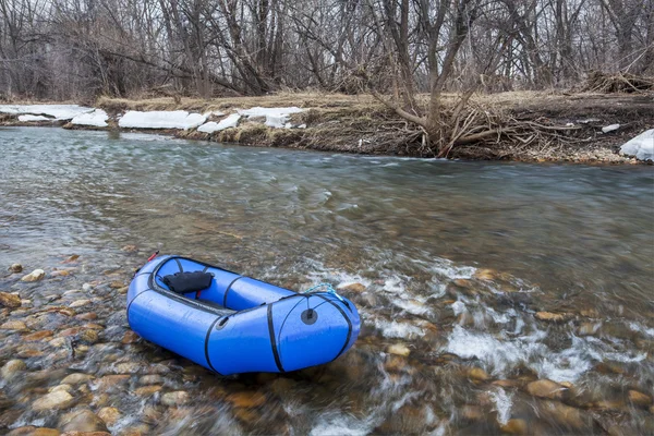 Pacraft on a river — Stock Photo, Image