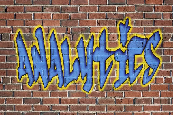 Analytics woord - als een graffiti — Stockfoto