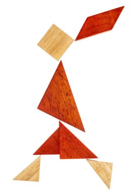 Tangram yürüyen kız resim