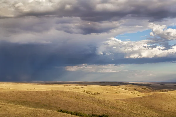 Storm clouds over a prairie — Stock Photo, Image