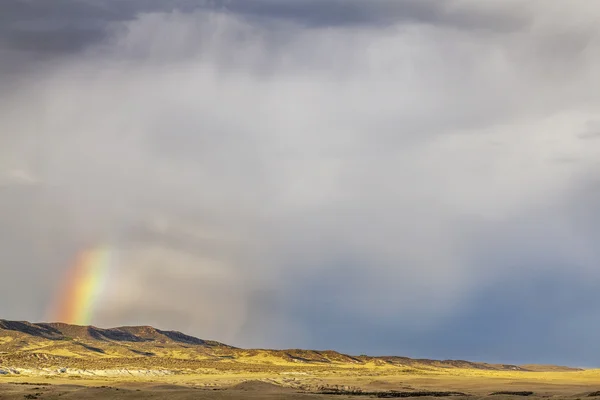 Tempesta e arcobaleno sulla prateria — Foto Stock