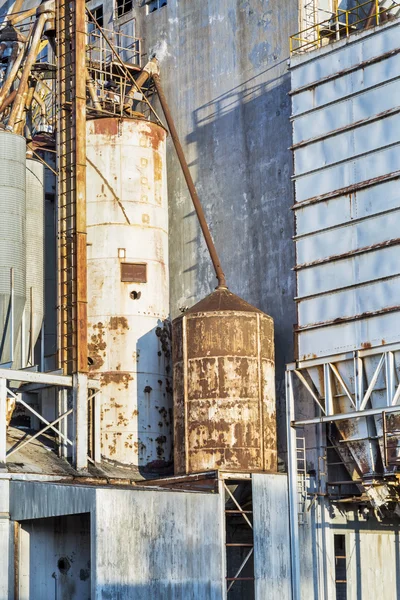 Old grain elevator abstract — Stock Photo, Image