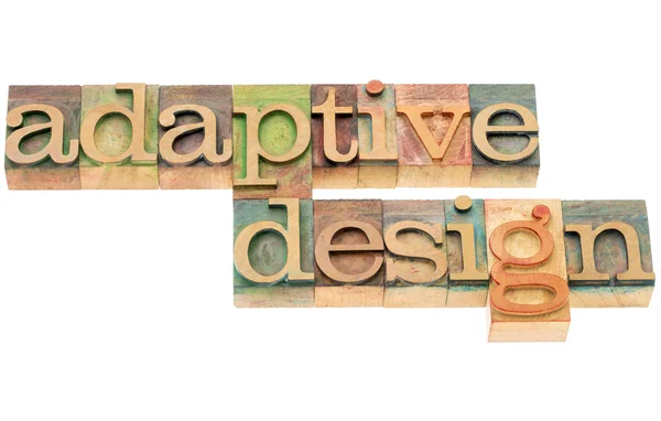 Adaptive design in wood type — Stock Photo, Image