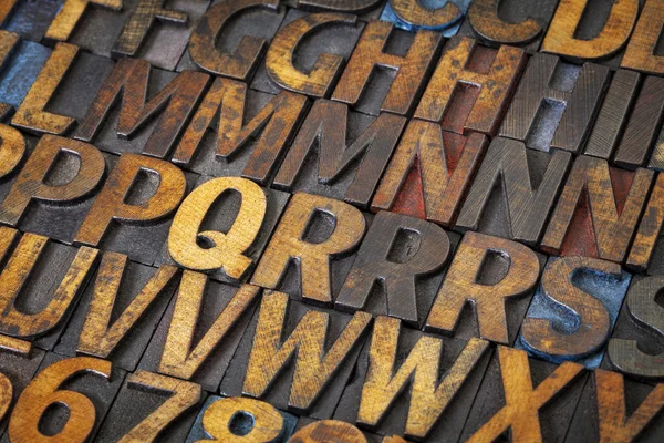 Letterpress alphabet abstract — Stock Photo, Image