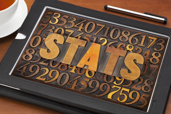 İstatistikler (istatistik) kelime ve sayılar — Stok fotoğraf