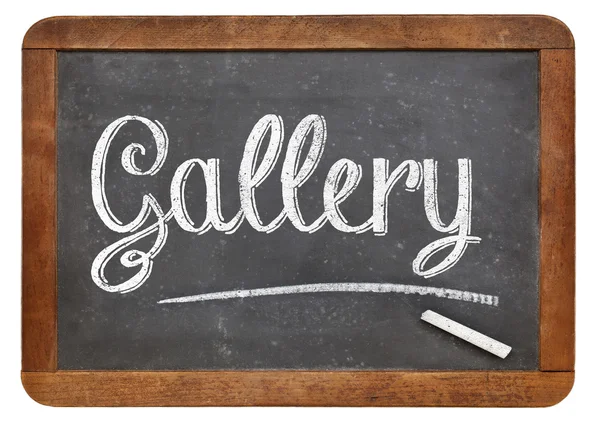 Galerie woord op blackboard — Stockfoto