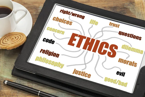 Ethics word cloud or mind map — Stock Photo, Image