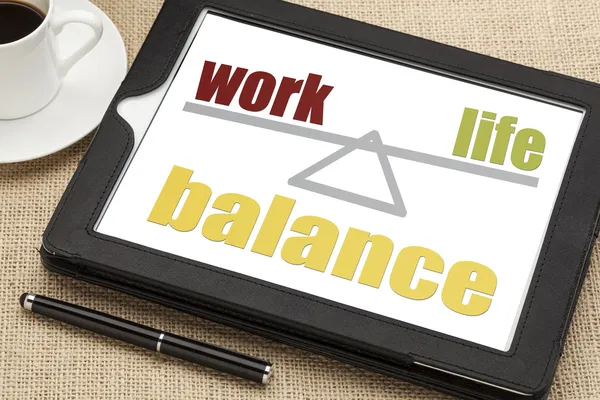 Het begrip evenwicht tussen werk en privéleven — Stockfoto