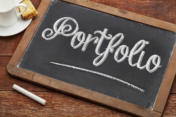 portfolio word on blackboard
