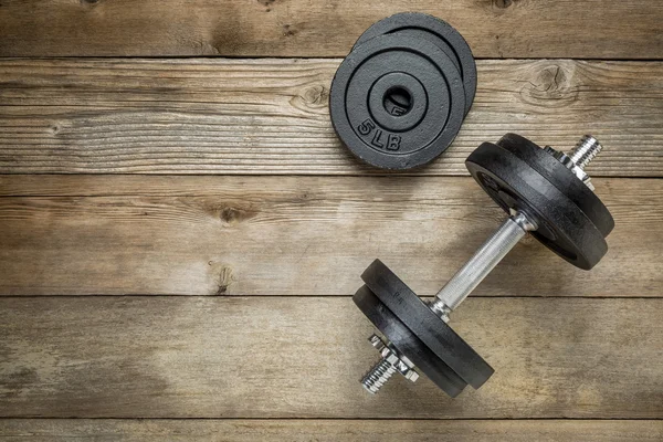 Iron dumbbell — Stock Photo, Image