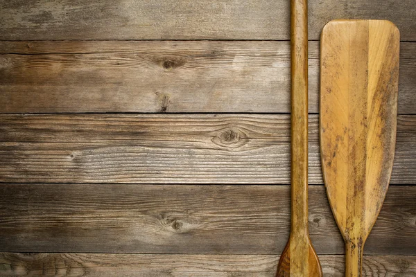 Wooden canoe paddle abstract — Stock Photo, Image