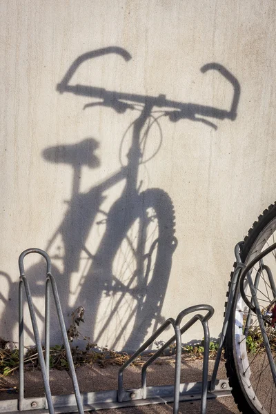 Mountain bike skugga — Stockfoto