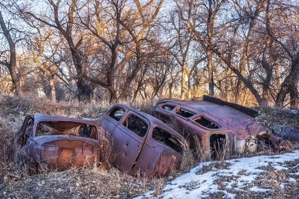 Rusty junk cars — Stock Photo, Image