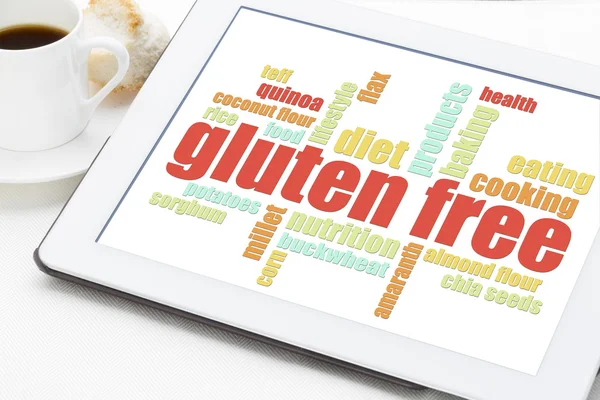 Glutenfreies Kochen Wortwolke — Stockfoto