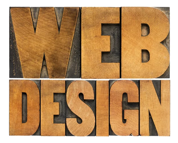 Web design in tipografia tipografica — Foto Stock