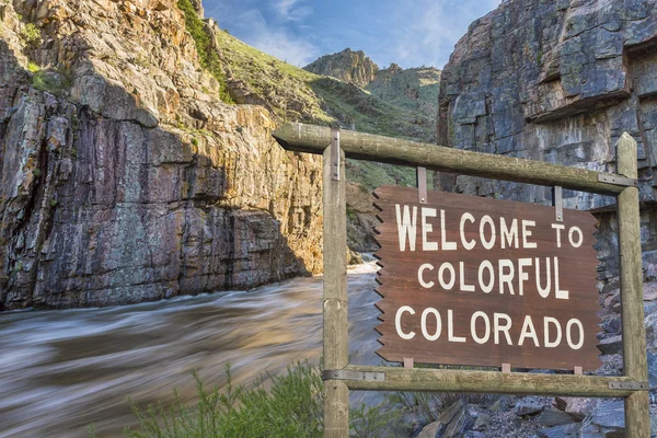 Señal de bienvenida Colorado —  Fotos de Stock