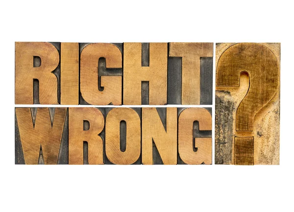 Right or wrong question — Stock Photo, Image