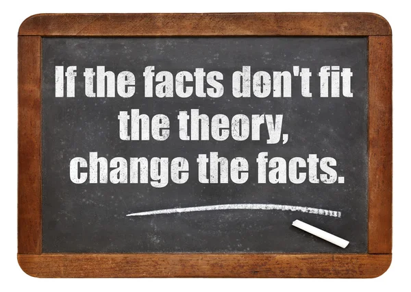 If the facts do not fit the theory — Stock Photo, Image