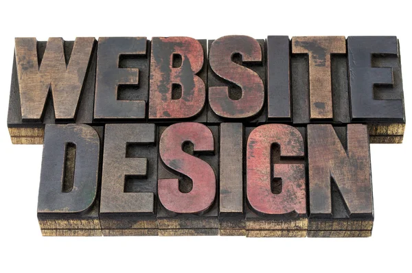 Website-Design in Holz — Stockfoto