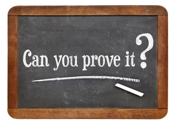 Can you prove it question — Stock Photo, Image