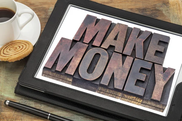 Ganhar dinheiro online conceito — Fotografia de Stock