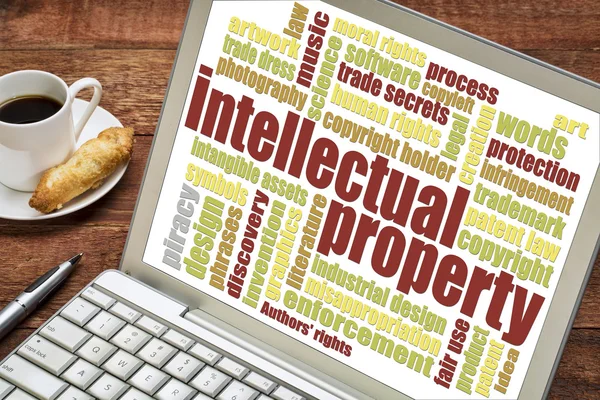 Intellectuele eigendom word cloud — Stockfoto