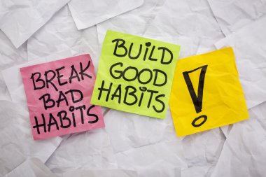 break bad, build good habits clipart