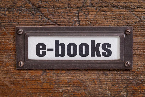 E-Books - Aktenschrank-Etikett — Stockfoto