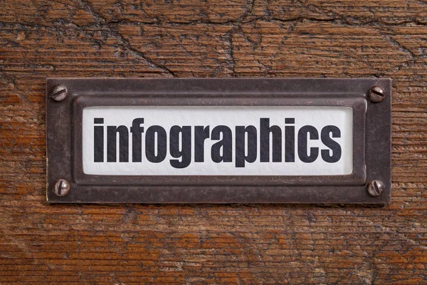 Infográfico- etiqueta do armário de arquivos — Fotografia de Stock